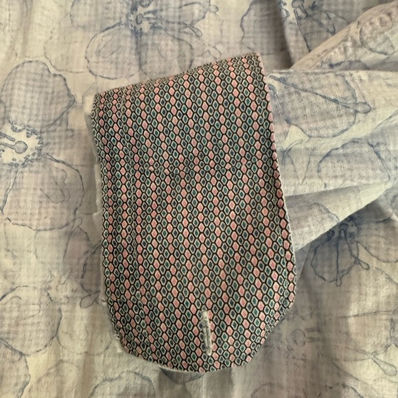 Robert Graham Blakely Linen Blend Floral Flip Cuff Button-up - Picture 2 of 8